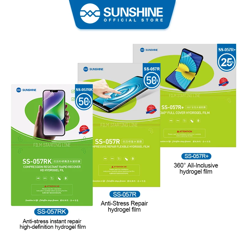 SUNSHINE SS-057RK Antystresowa natychmiastowa naprawa Folia hydrożelowa o wysokiej rozdzielczości chroniąca ekran telefonu ， Wysokiej klasy materiał EPU