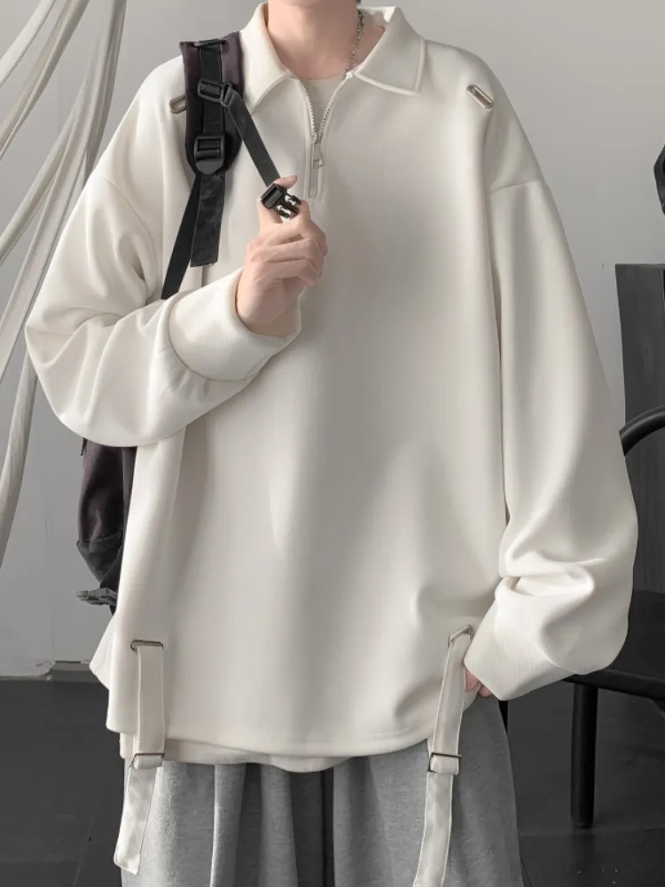 

Мужская толстовка на молнии High Street Sle, весенне-осенний дизайн, американский стиль, с высоким воротником, модная, свободного кроя, удобная