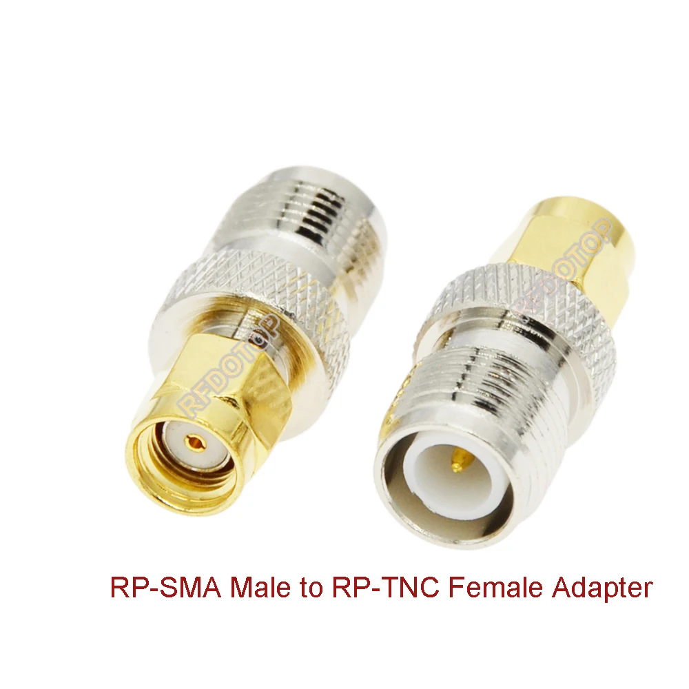 10PCS RP-SMA Male Plug to RP-TNC Female Straight Connector for WiFi Radio Antenna RPTNC-J to RPSMA-K Converter RF Coax Adapter