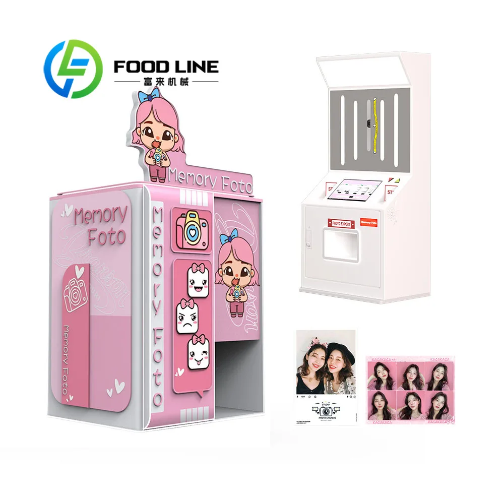 customize Self Service Photo Booth WiFi Enabled Instant Printing Touch Screen for Commercial Events Parties