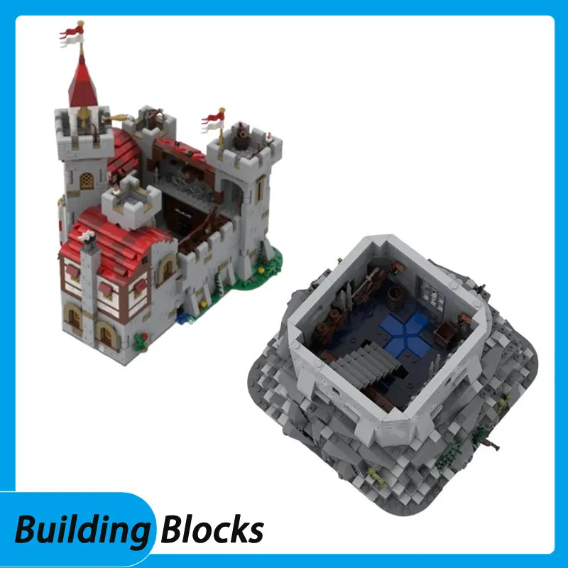 

Распродажа, сборка мелких частиц, строительные блоки, игрушки MOC-176629, 2580 шт., сборная средневековая архитектурная модель, набор замков gif