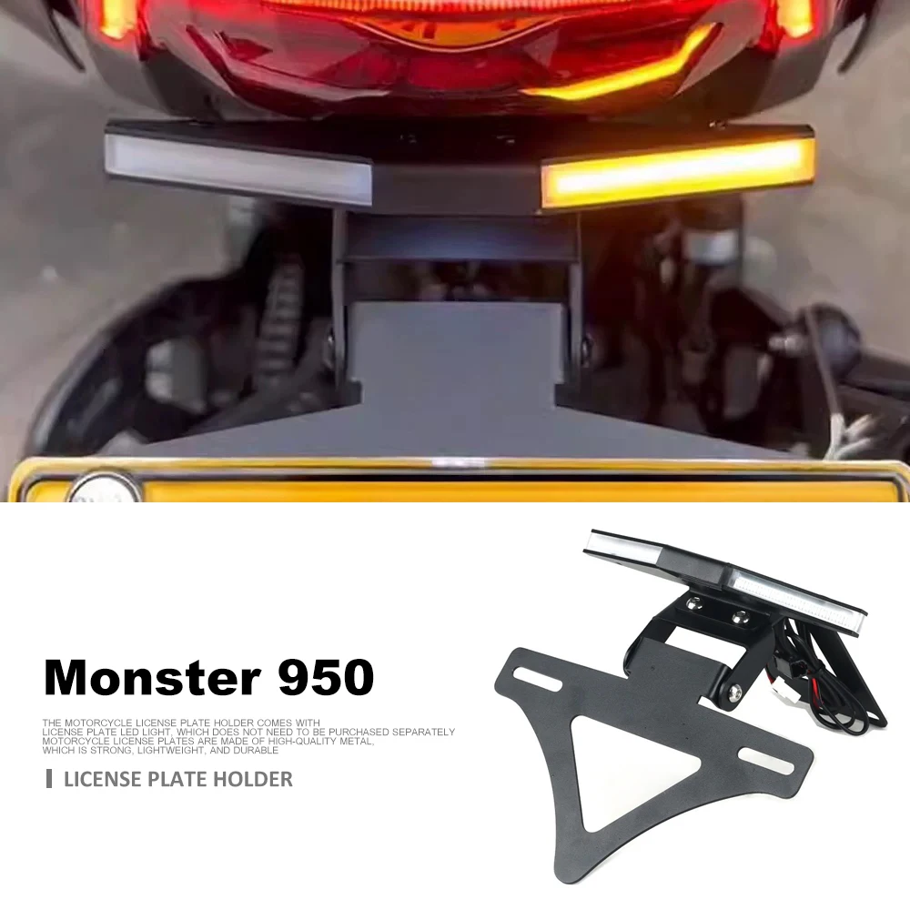 

Motorcycle Rear Short Tail Stock License Plate Holder Tailstock Bracket Kit For Ducati Monster950 Monster 950 2021 2022 2023