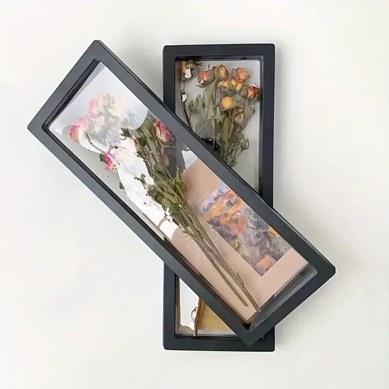 10/20pcs Transparent Dried Flower Frame Storage Box Reusable Wall Decor Anti-Oxidation Jewelry Display Case for Bouquets Plants