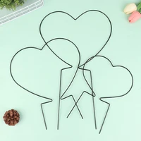 2Pcs Iron Heart-Shaped Garden Plant Support Stake Stand Round Vine Climbing Trellis Flower Frame Garden Decor 2