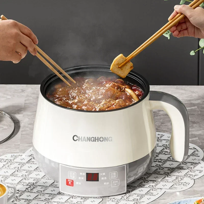 Electric cooker household dormitory small electric pot multifunction non-stick frying pan mini rice cooker small electric hotpot