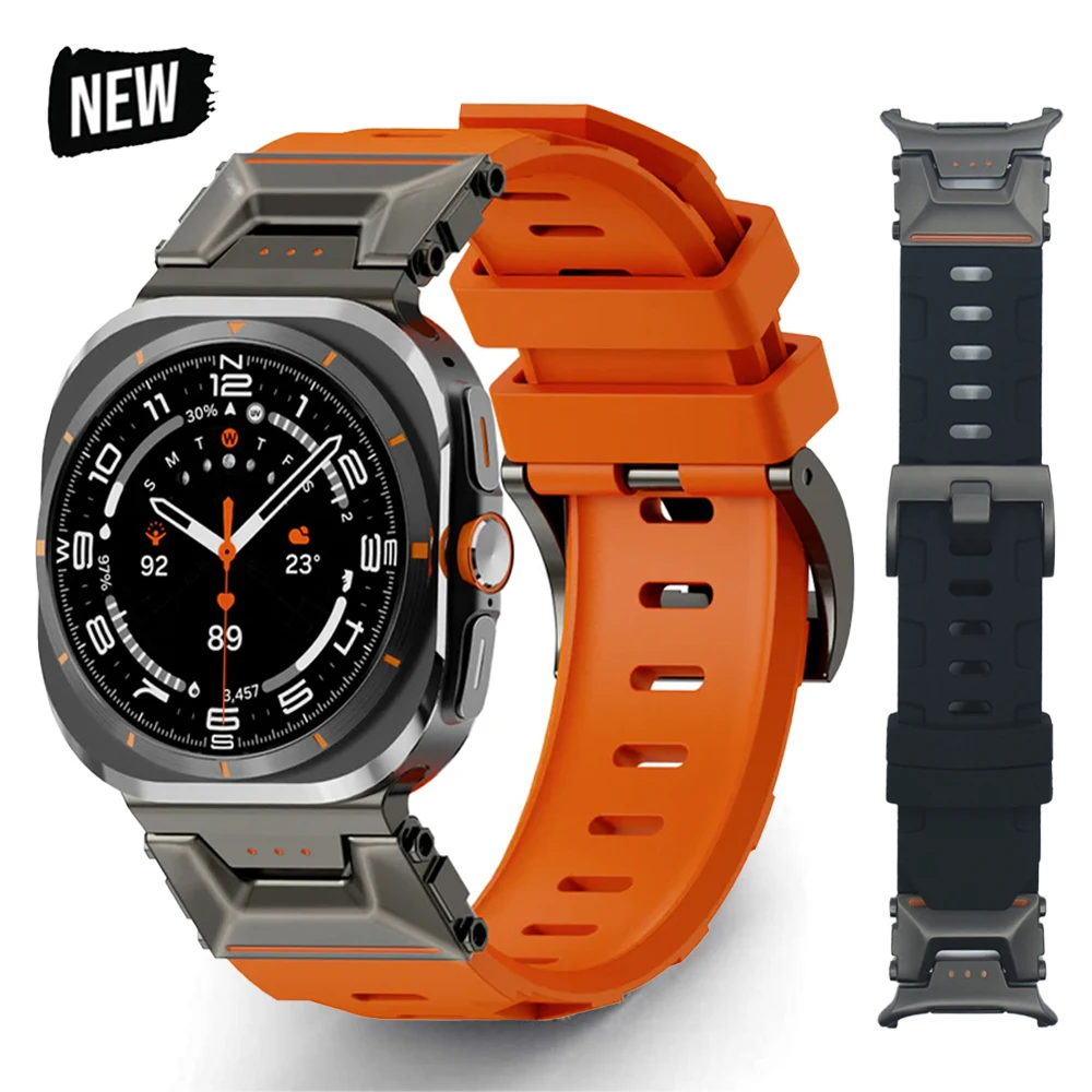 

Силиконовый спортивный ремешок для Samsung Galaxy Watch Ultra 47 мм, металлический браслет из нержавеющей стали 2025 для SAMSUNG GALAXY ULTRA 47 мм Correa