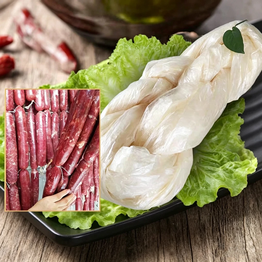 8m X 22mm Wurstbox, Leicht zu öffnende Trockenwurstverpackung, Kollagenhülle, Küchenwerkzeuge zum Kochen – Detail 3