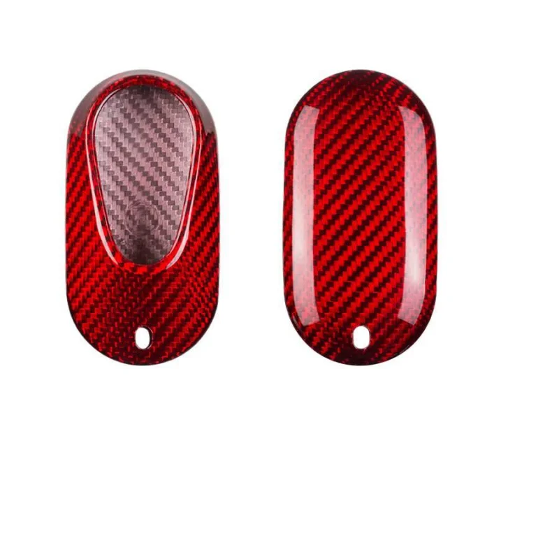 For Mercedes-Benz E300L C260 C200 A200 GLC S-Class E-Class 100% Carbon Fiber Car Key Fob Cover Shell Case