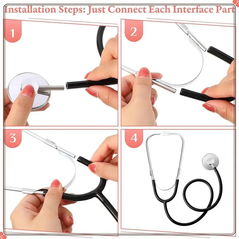 Reliable-Kids Stethoscope Toy Stethoscope Real Working Stethoscope For Children Nursing Stethoscope  Kit 4 Colors Durable