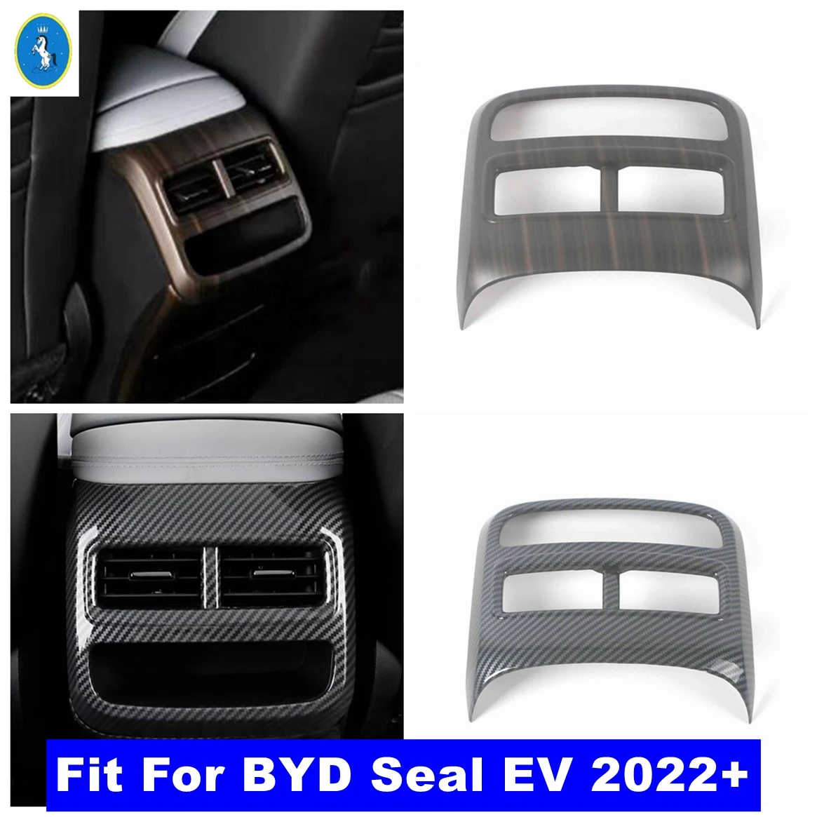 

For BYD Seal EV 2022 2023 2024 Auto Armrest Box Rear Air Conditioning AC Vent Outlet Panel Decor Cover Trim Interior Accessories