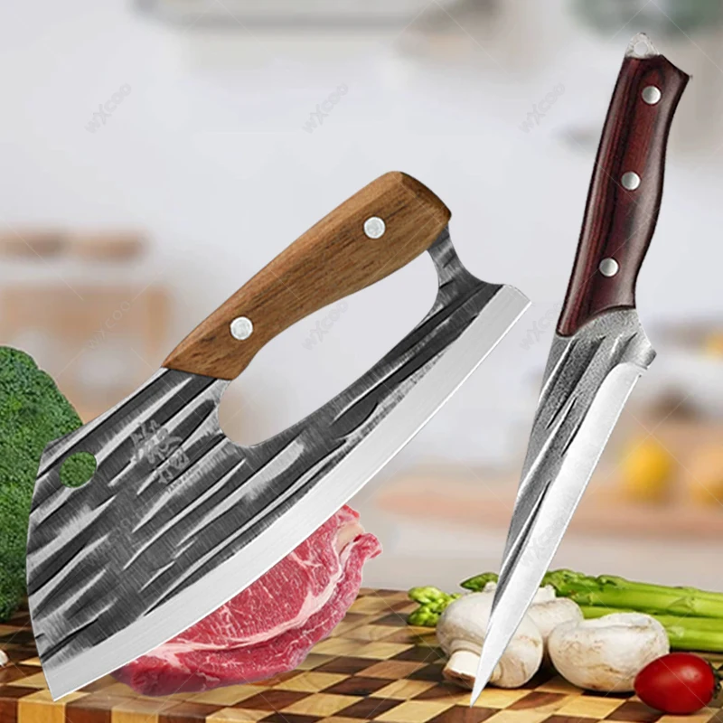 

Professional Kitchen Cleaver Labor-saving Meat Cleaver 1-2pcs High-quality Stainless Steel Boning Knife Sharp Kitchen Knives