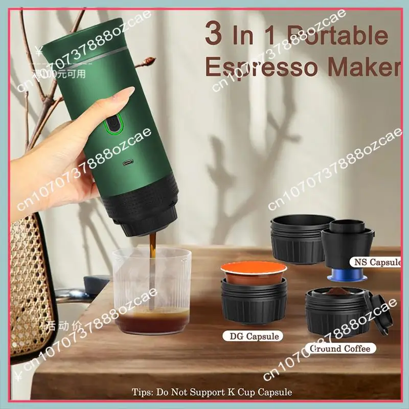 

A26P Compatible With Ground Coffee Portable Espresso Machine Suitable For Camping, Hiking