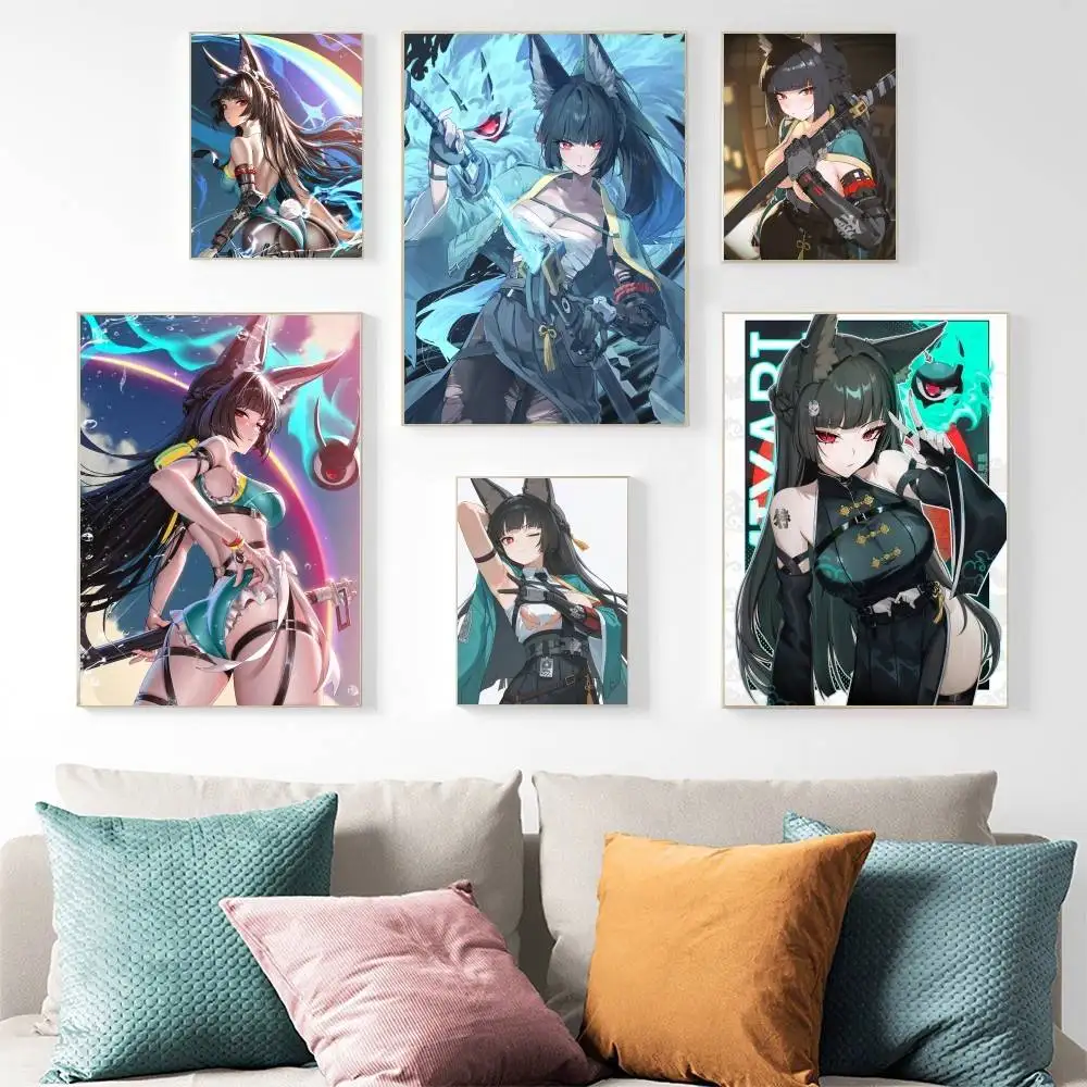 Zenless Zone Zero Hoshimi Miyabi Poster Wall Art for Study Living Room Decor Unique Home Decoration Pictur Gift