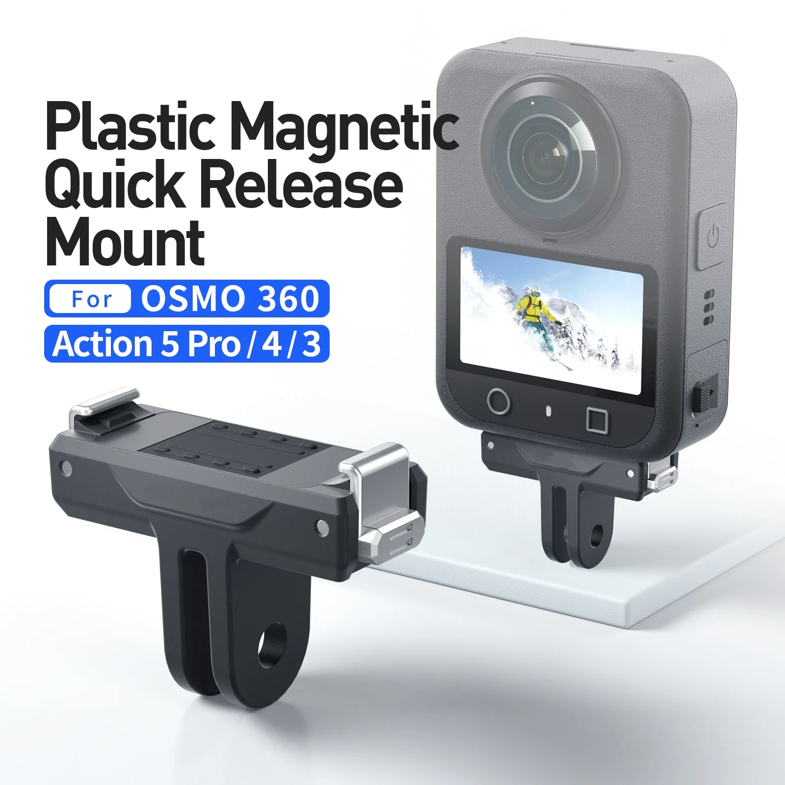 

For DJI OSMO 360/Action5Pro/4/3 Quick Release Base Plastic Base for Action Camera Accessory