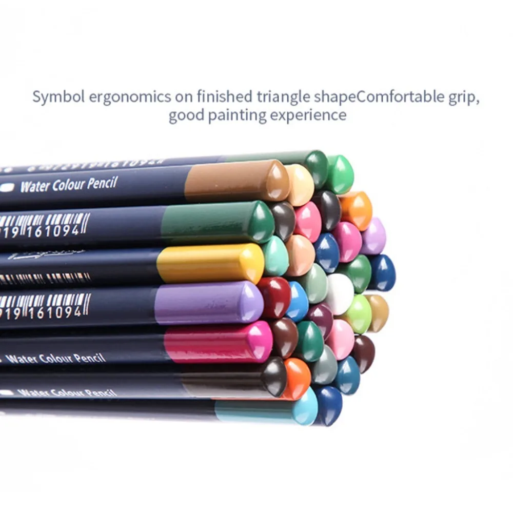 Wooden 12/24/36 Colors Pencil Set Painting Professional Watercolor Pencil Set with Brush Art DIY Water Soluble Sketching Pencils