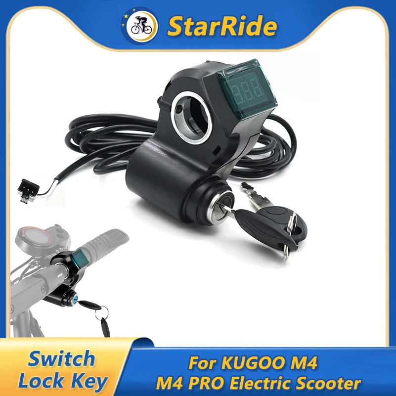 Zündschloss mit 2 Schlüsseln für KUGOO M4 PRO Elektroroller Zylinder Starterschalter Schlösser Schlüssel Kick-Scooter Ersatzteile