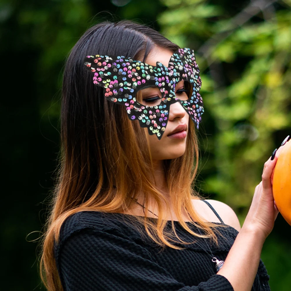 

2Pcs Sequin Butterfly Mask Venetian Applique Masquerade Masks for Women Halloween Carnival Vintage Decorative Eye Masks
