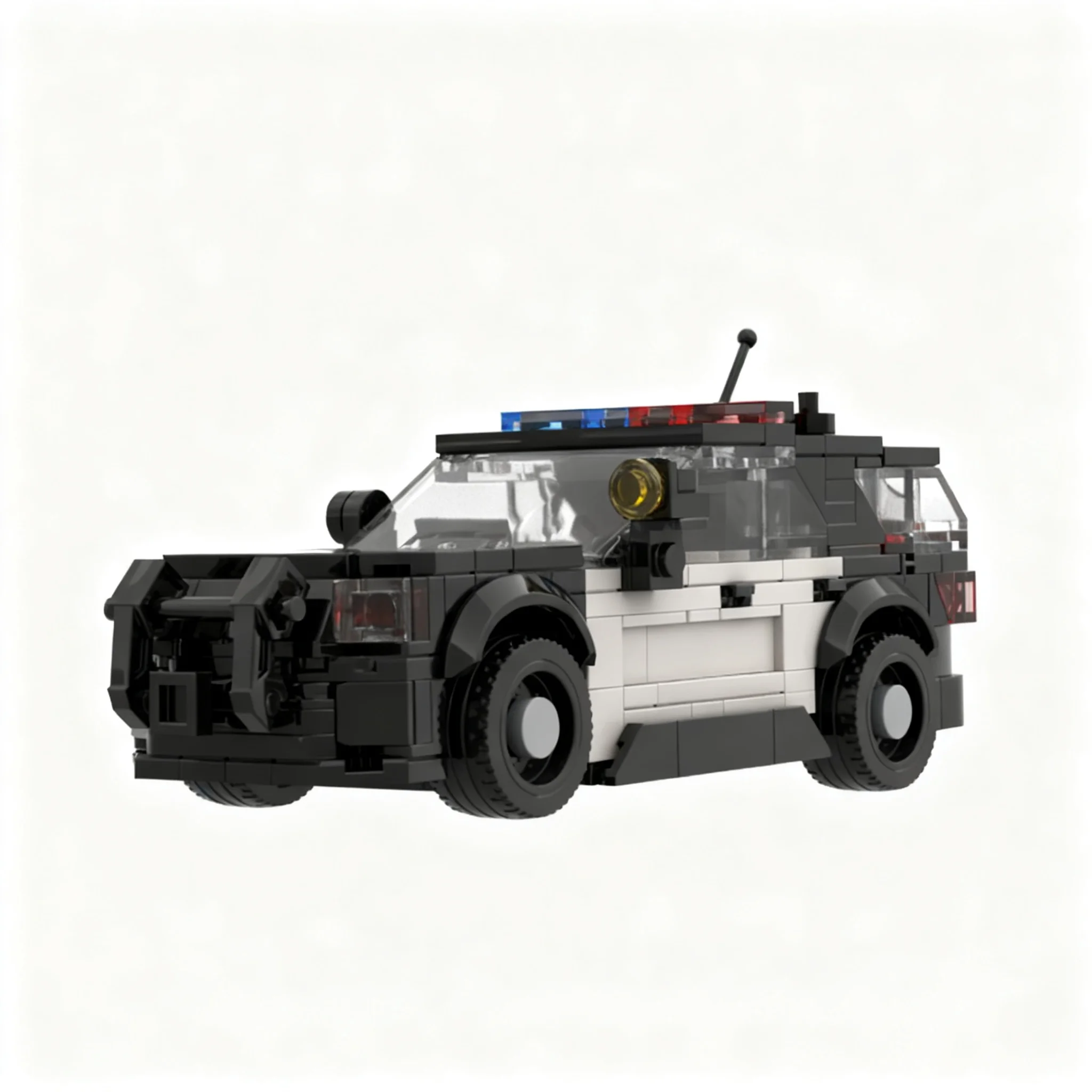 334pcs MOC Ford Police Interceptor Utility Black White City Police Model Building Blocks Construction DIY Christmas Gifts Toy
