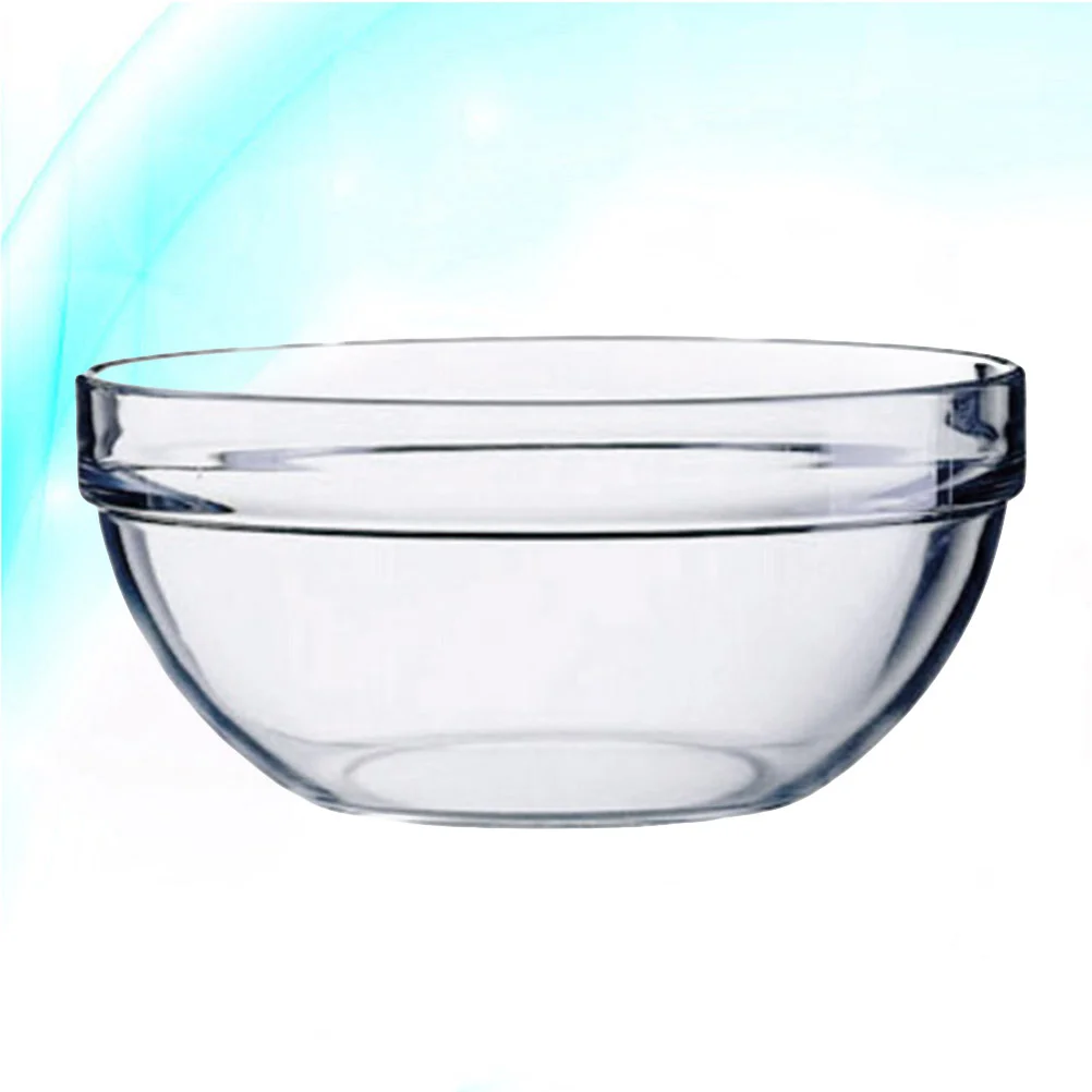 1 Pc Salad Bowl Acrylic Thicken Transparent Round Bowl for Serving Fruit Vegetable Snack (17 x 73 cm)