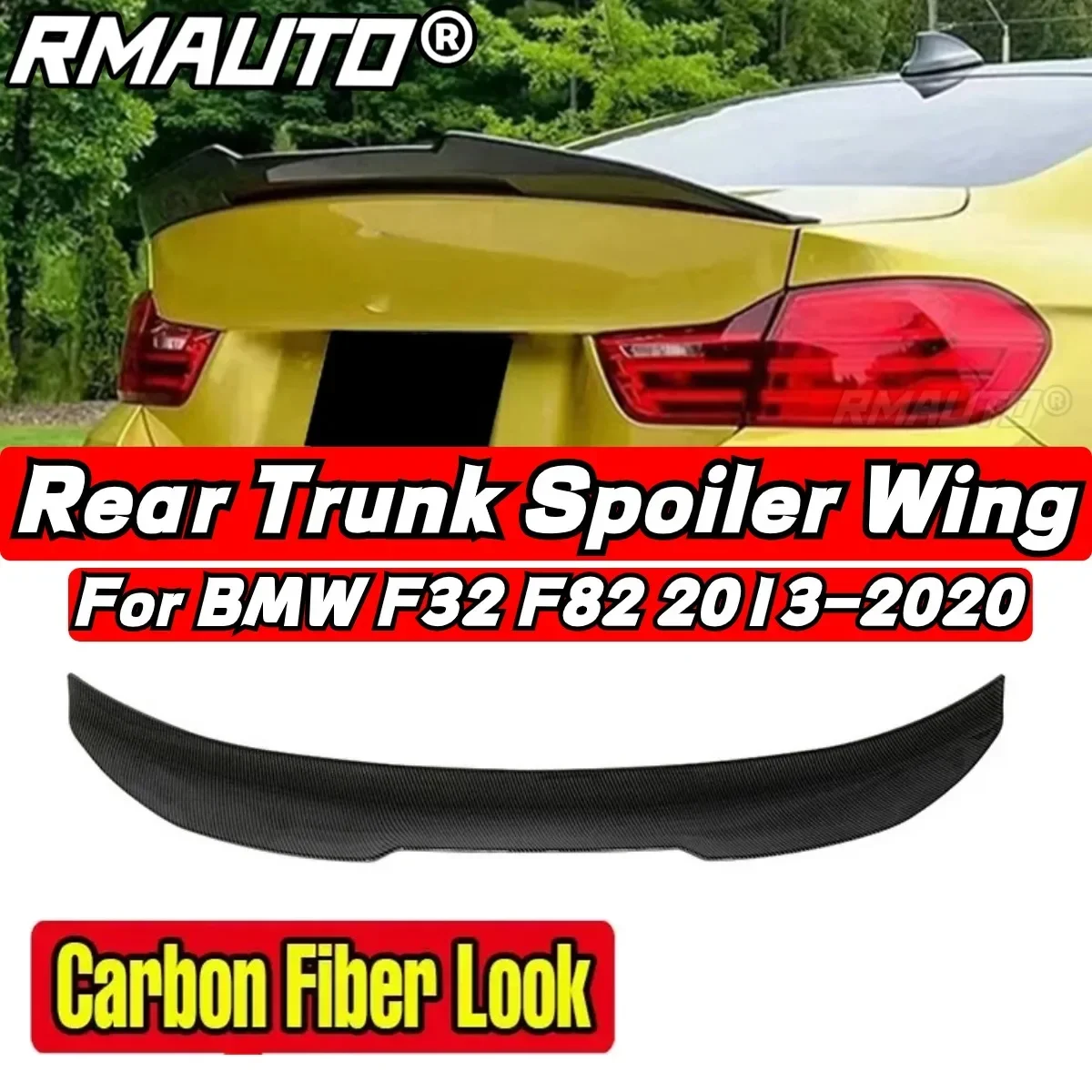 Car Rear Trunk Spoiler Body Kit PSM Style Car Rear Spoiler Wing For BMW 4 Series F32 F33 F36 2013-2020 Car Accessories