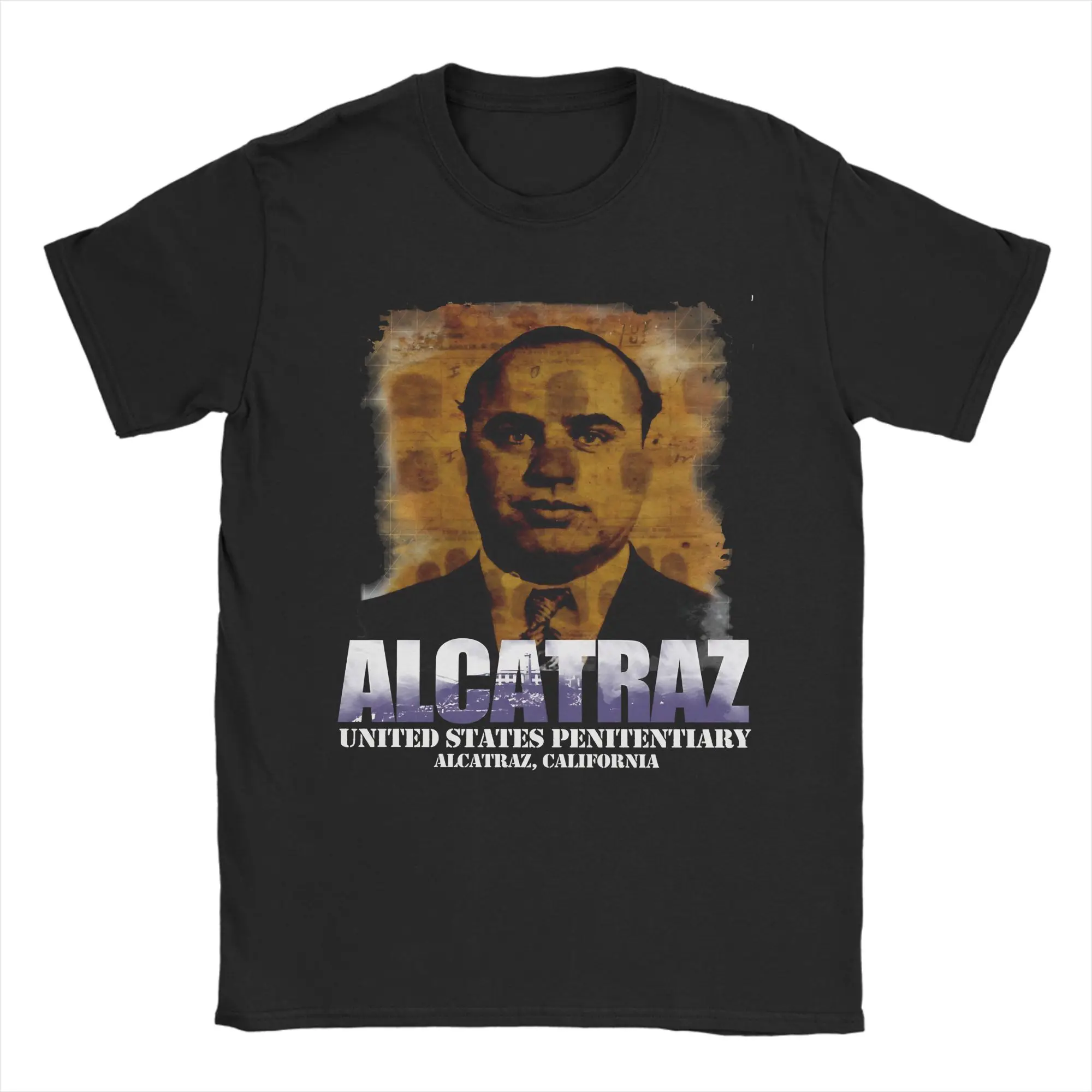 Men's Al Capone and Alcatraz T Shirt  100% Cotton Clothes Creative Short Sleeve O Neck Tees Summer T-Shirt