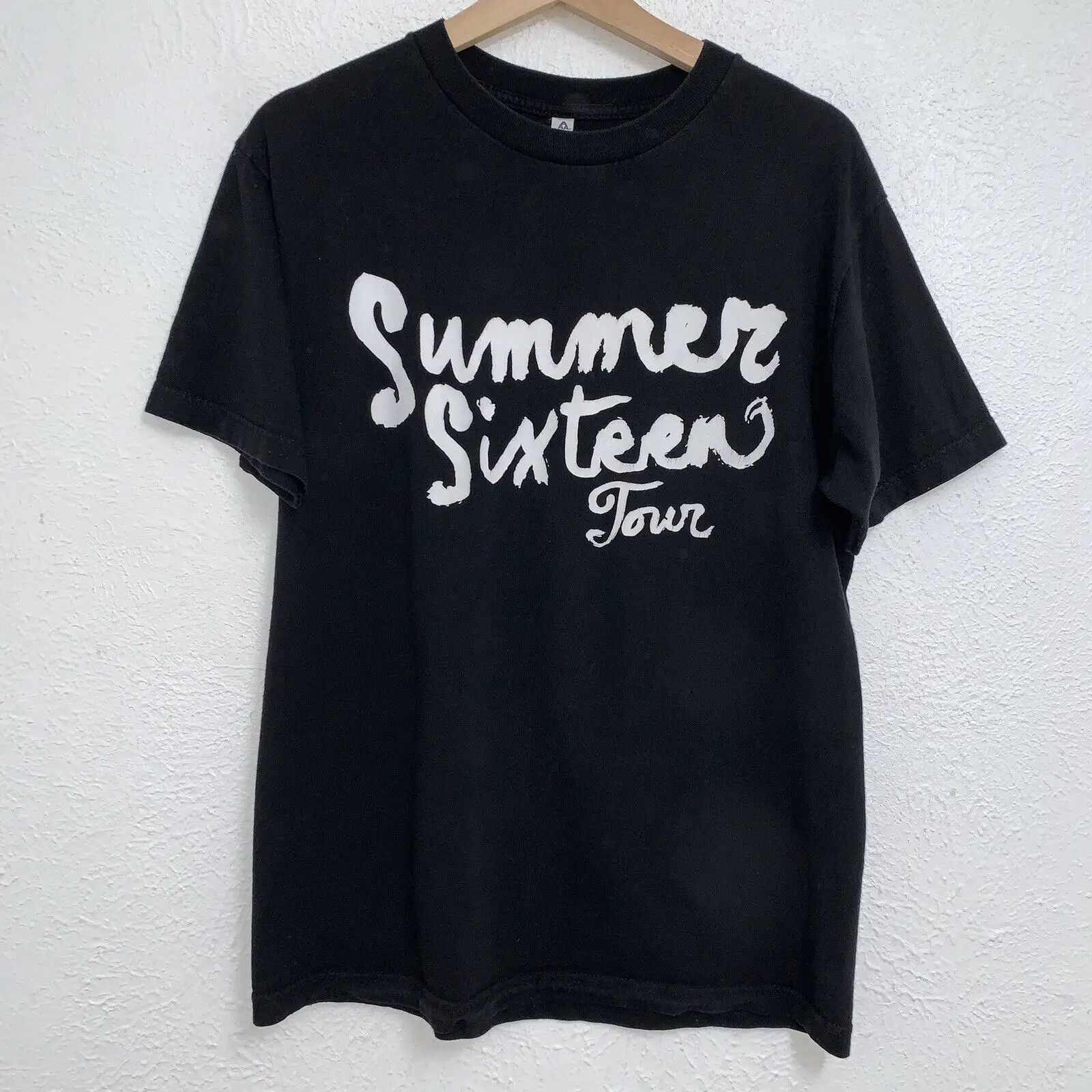 Distressed Drake Sumer Sixteen Tour Tee Black T-Shirt Double Sided Sz Medium