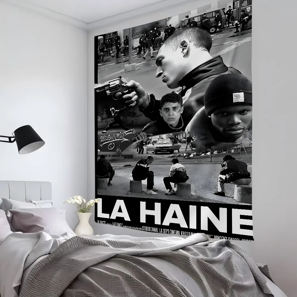 

L-La Haine Movie Tapestry Room Decor Wall Cloth Party Hanging Background Room Decor Baby Room