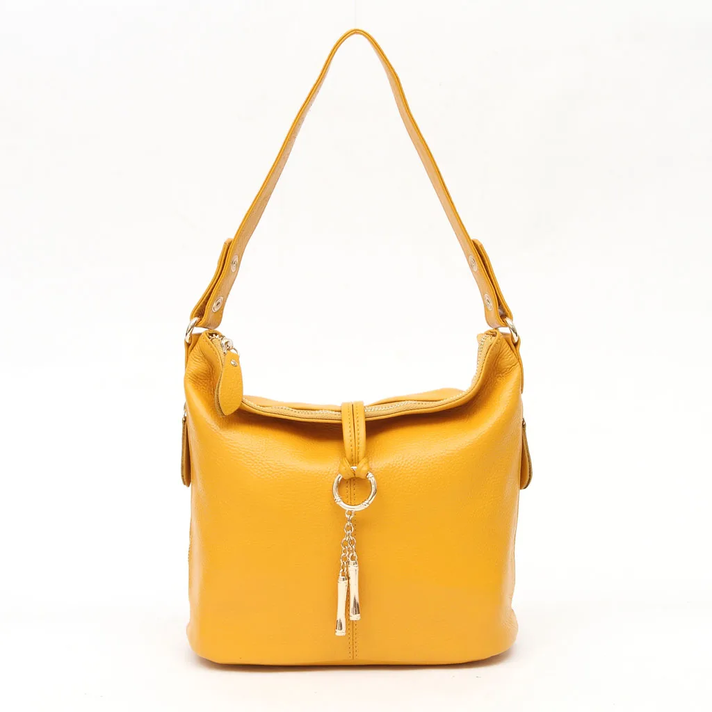 

Элегантная черная женская сумка через плечо Zency из 100% натуральной кожи, сумка-хобо, женская сумка-мессенджер, сумка для покупок с декоративным замком-шармом