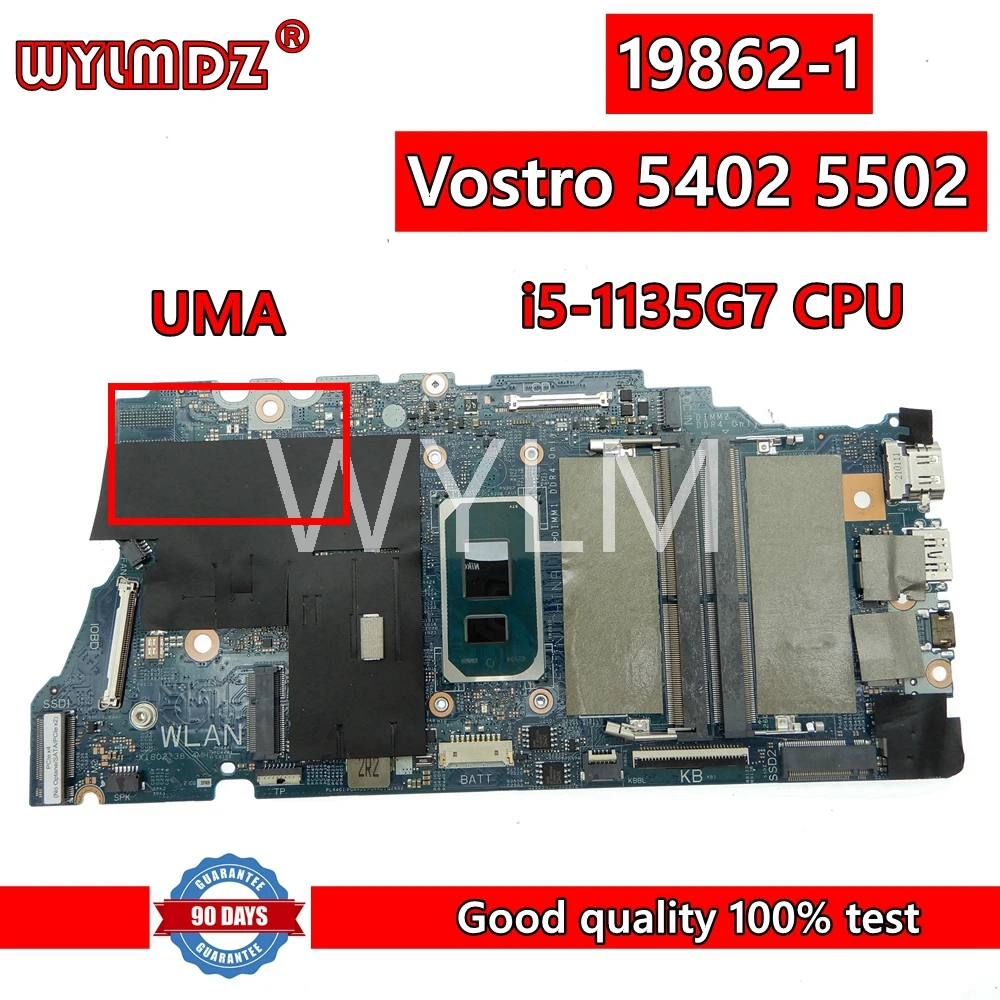 

19862-1 i5-1135G 7 CPU материнская плата для ноутбука для DELL Vostro 5402 5502 протестированная Материнская плата ноутбука