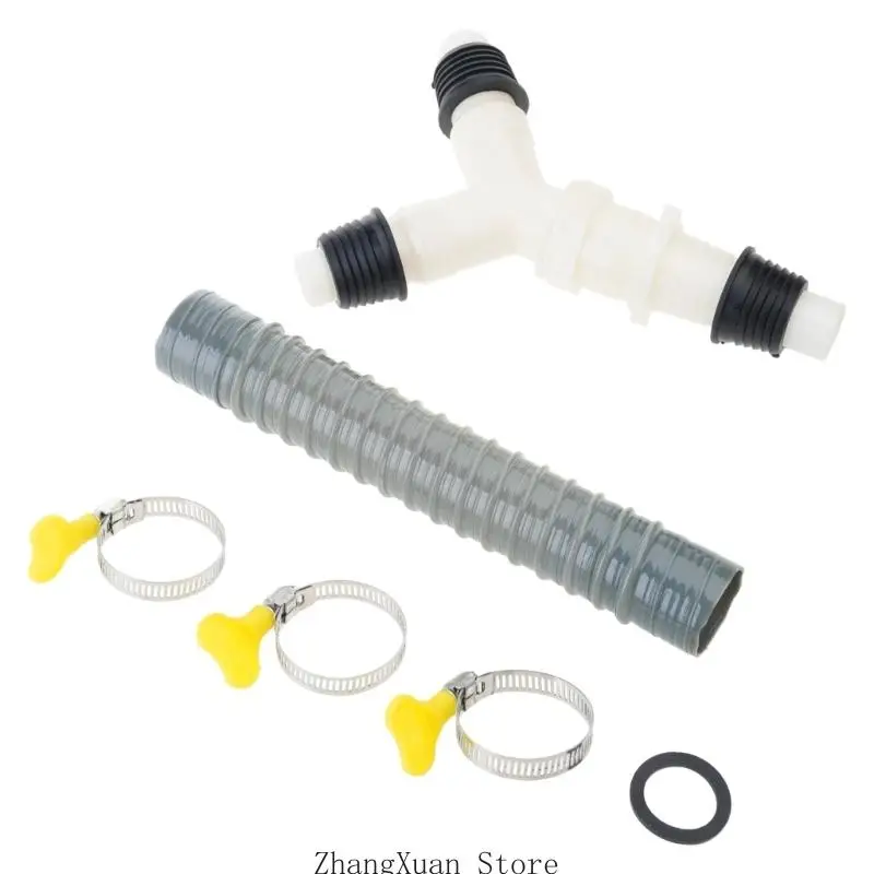 Plastic Y Drain Pipe Connector Washing Machine Drain Pipe Fitting For Multiple Appliances Easy Installation 3XUF
