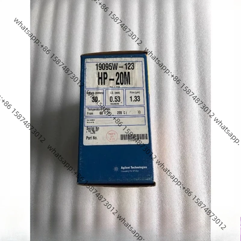 

Agi lent g as Chromatography Column HP-20m Column 30m, 0.53mm, 1.33um 19095W-123