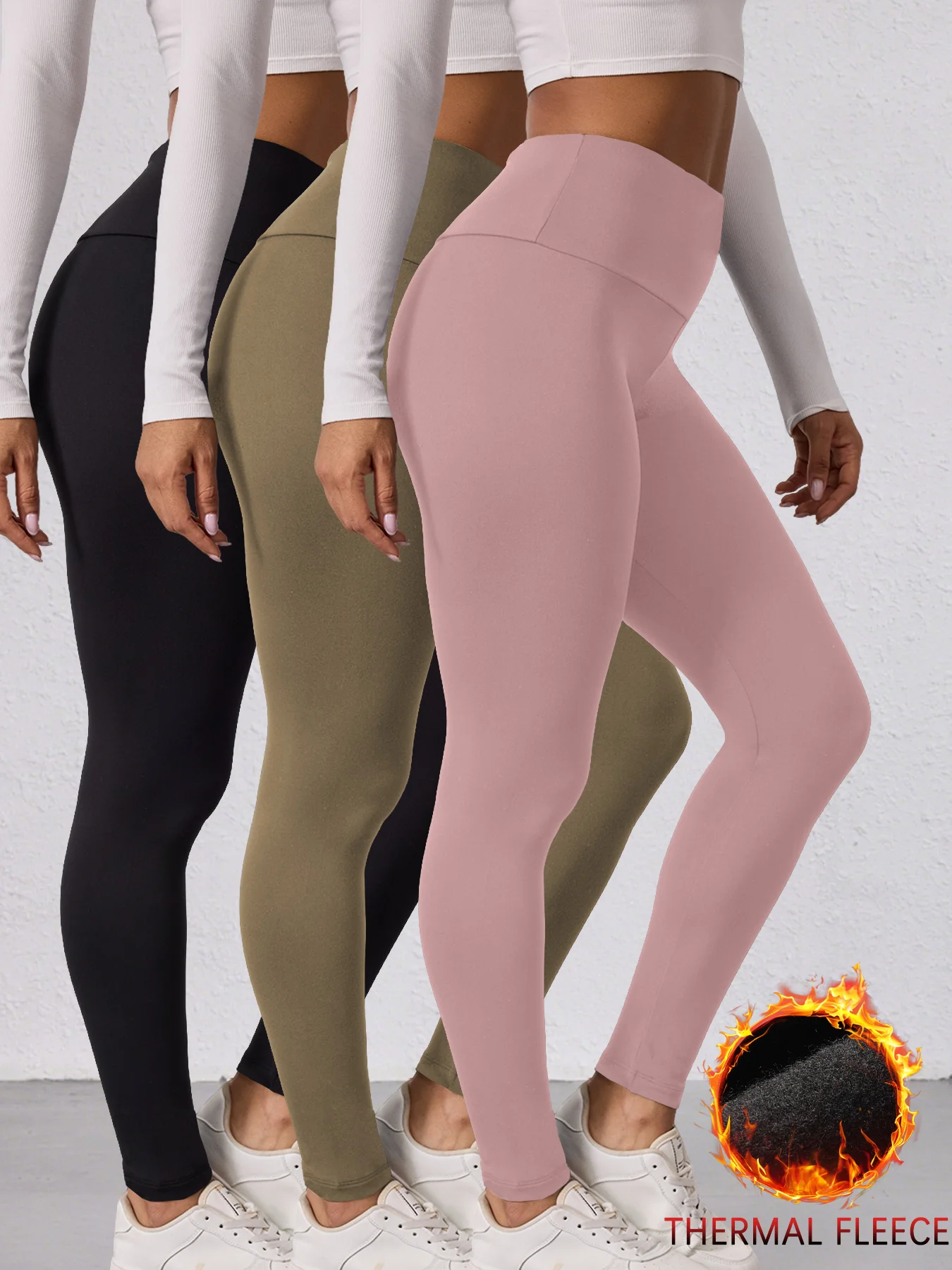 

Winter Warm Workout Leggings for Women: Thermal Fleece Lined, High Waisted, Soft & Thick Yoga Pants.