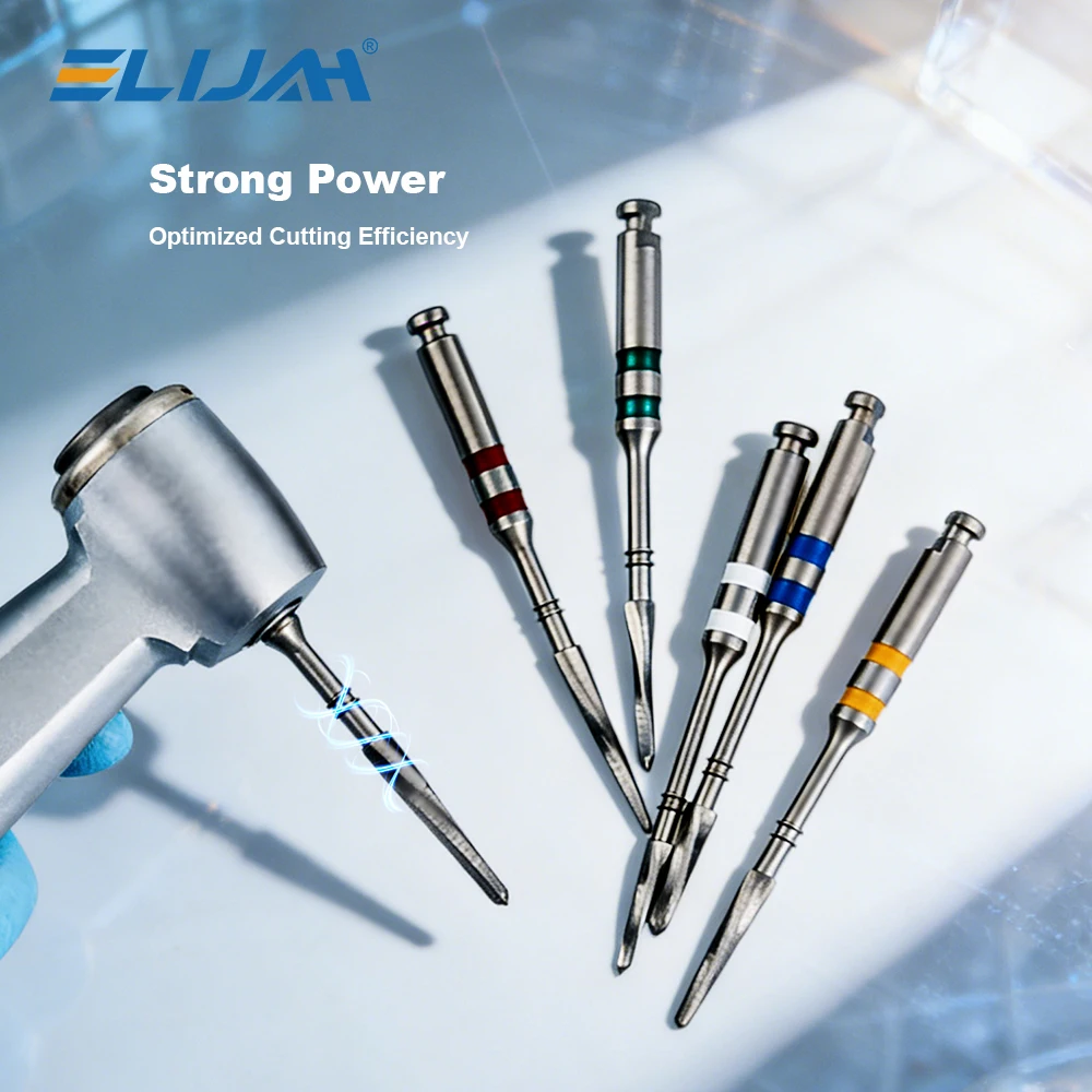 ELIJAH Dental Stainless Steel Reamers Drills Engine Use U Drill Root Canal Fiber Preparation Drills Dentist Clinic Lab Material