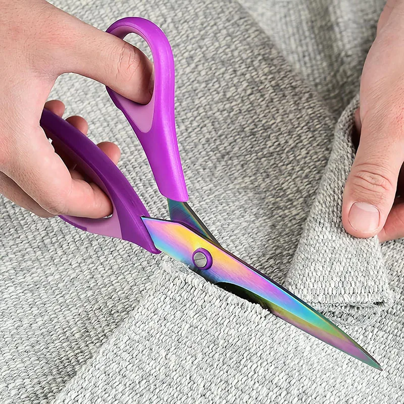 3PCS Craft Scissors Set Sharp Titanium Blades Shears Rubber Soft Grip Handle Fabric Scissors Tool Great For Adults Office Sewing