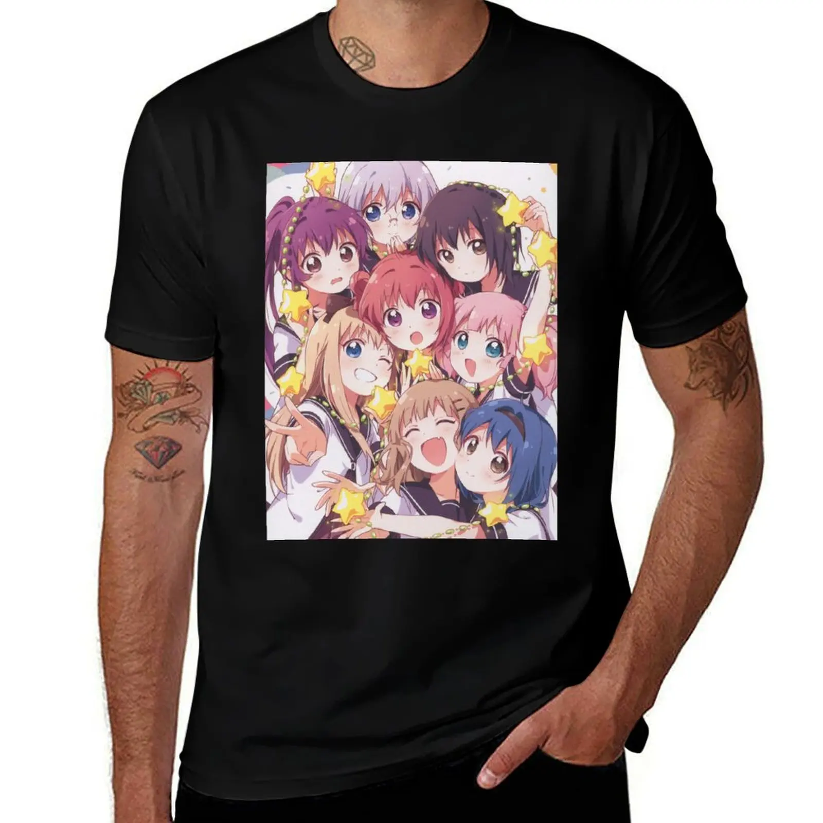

Yuru Yuri - Group T-Shirt g man t shirts for men funny t shirts dark humor T-Shirt
