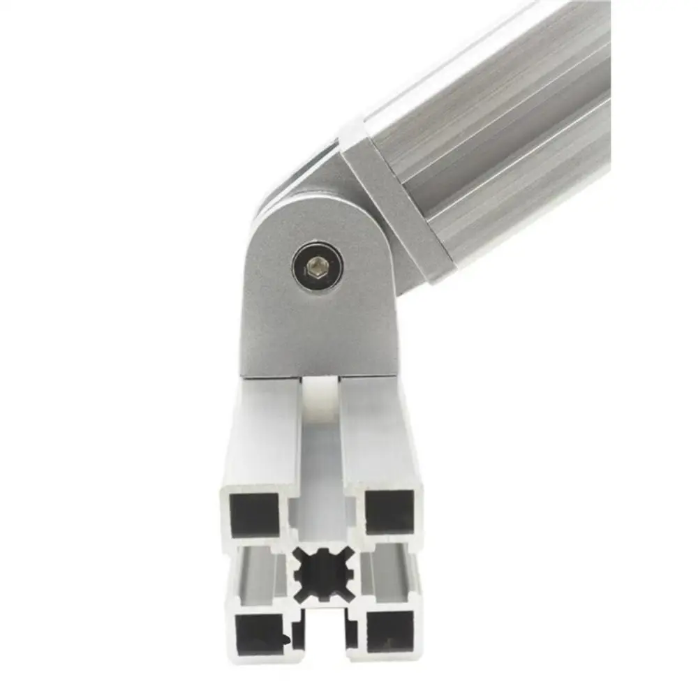 Zinc Alloy Hinge Connector Sliding Base Adjustable Hinge Right Angle Connector Flexible Pivot Aluminum Profile