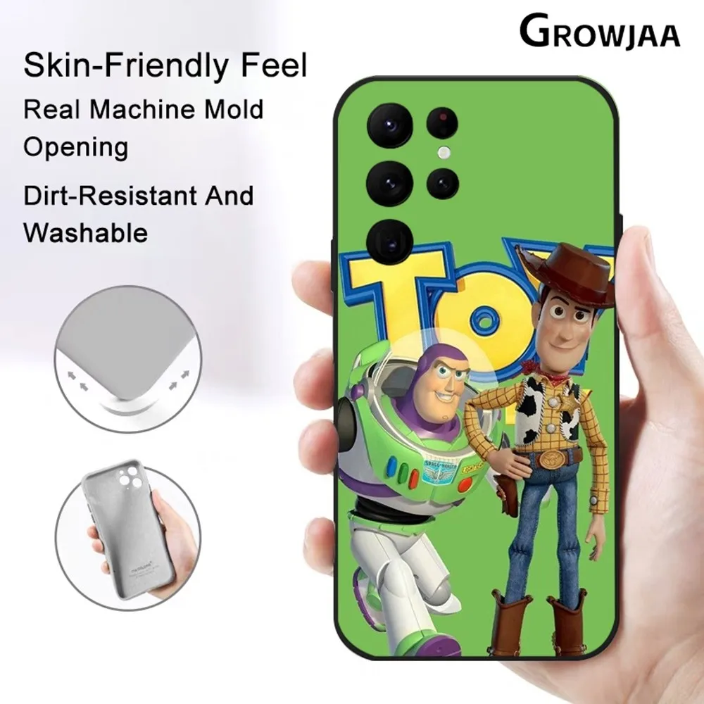 Cartoon Toy Story Woody Buzz Phone Case for Samsung Galaxy S24 Ultra S22 S23 Ultra S21 S20 Protective Silicone Funda Soft Cover