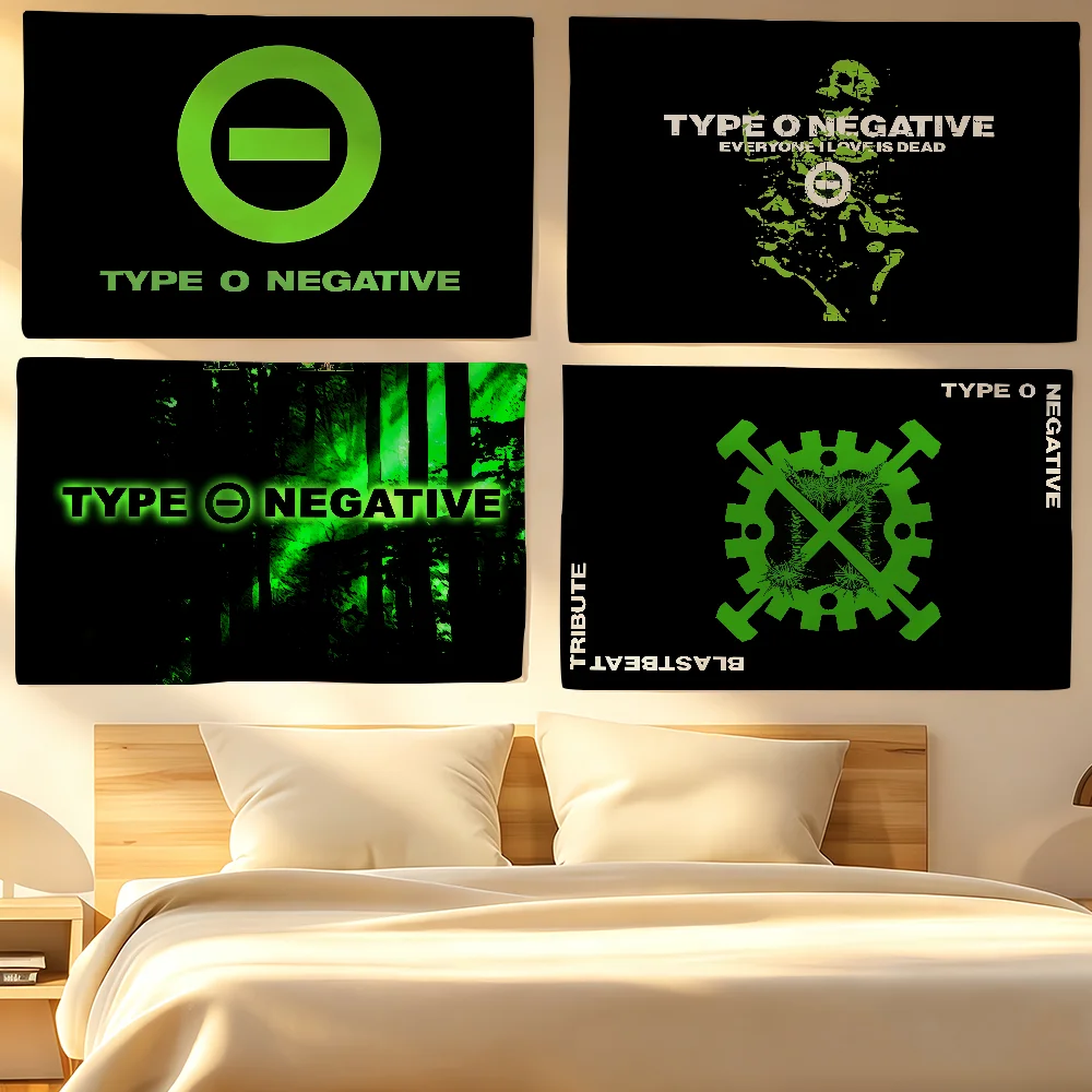 Heavy Band Type O N-Negative Flag Tapestries For Classroom Dormitory Camping Picnic Party Cheering Home Indoor Outdoor Decor