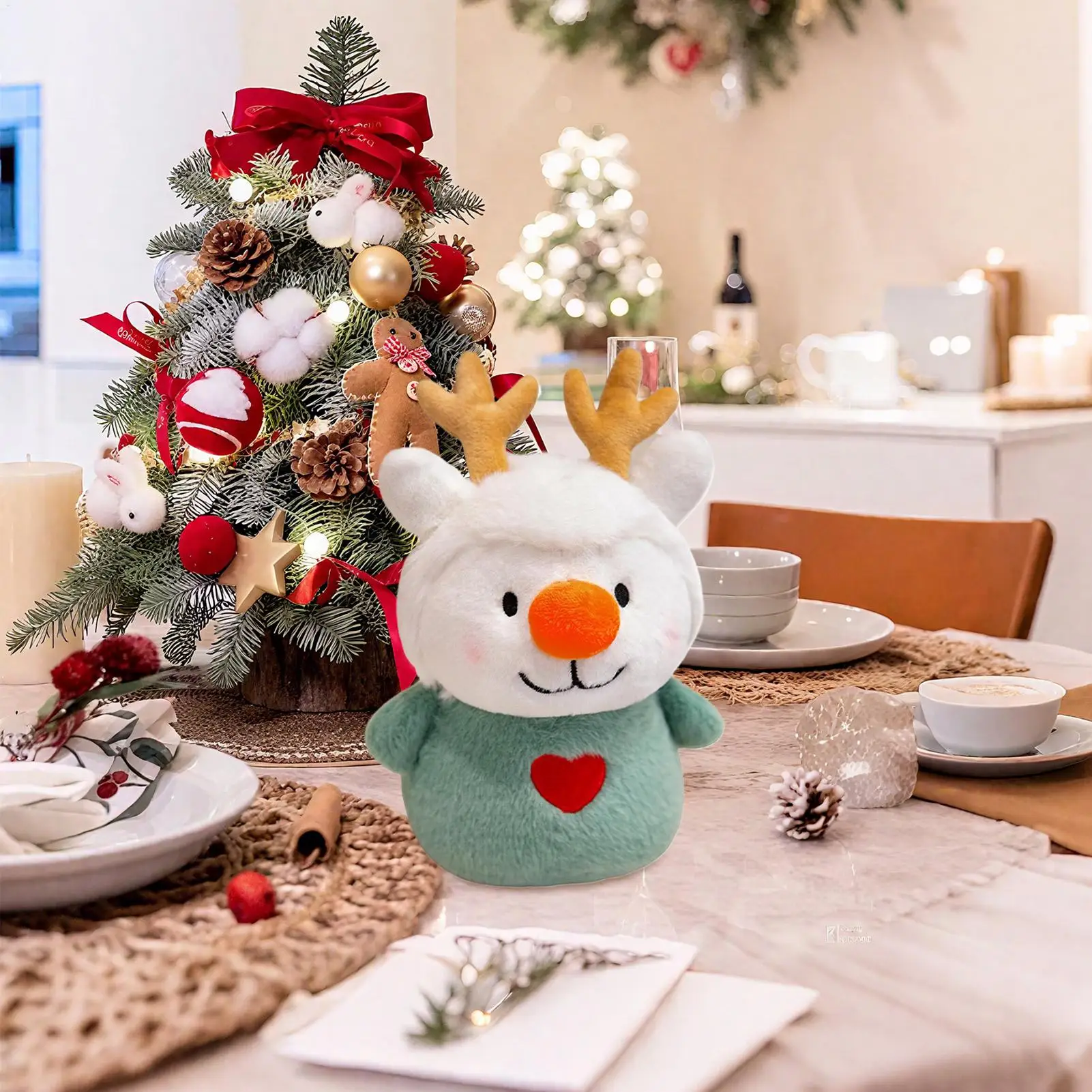 عيد الميلاد الرنة لعبة لينة دمية الدعامة الرنة محشوة الحيوان للداخلية المنزل غرفة نوم أريكة الطابق الاطفال الأصدقاء الأسرة