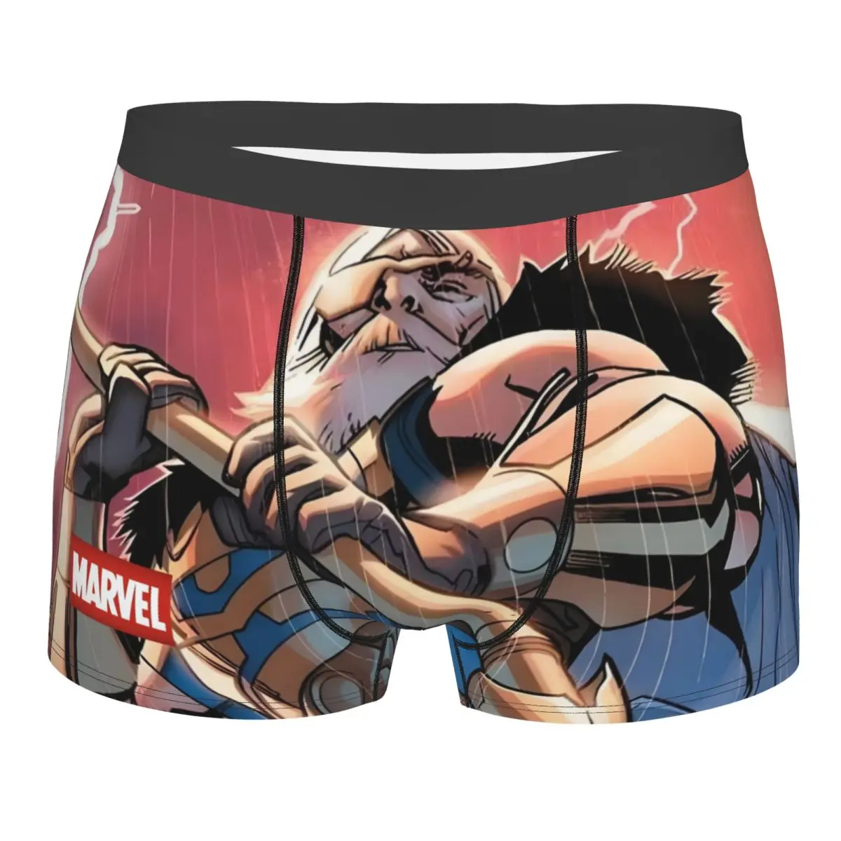 Marvel Thor Film Odin Marvel Caleçon pour Homme, Culotte Respirante, Sous-Vêtements Masculins, Short Imprimé, Boxer