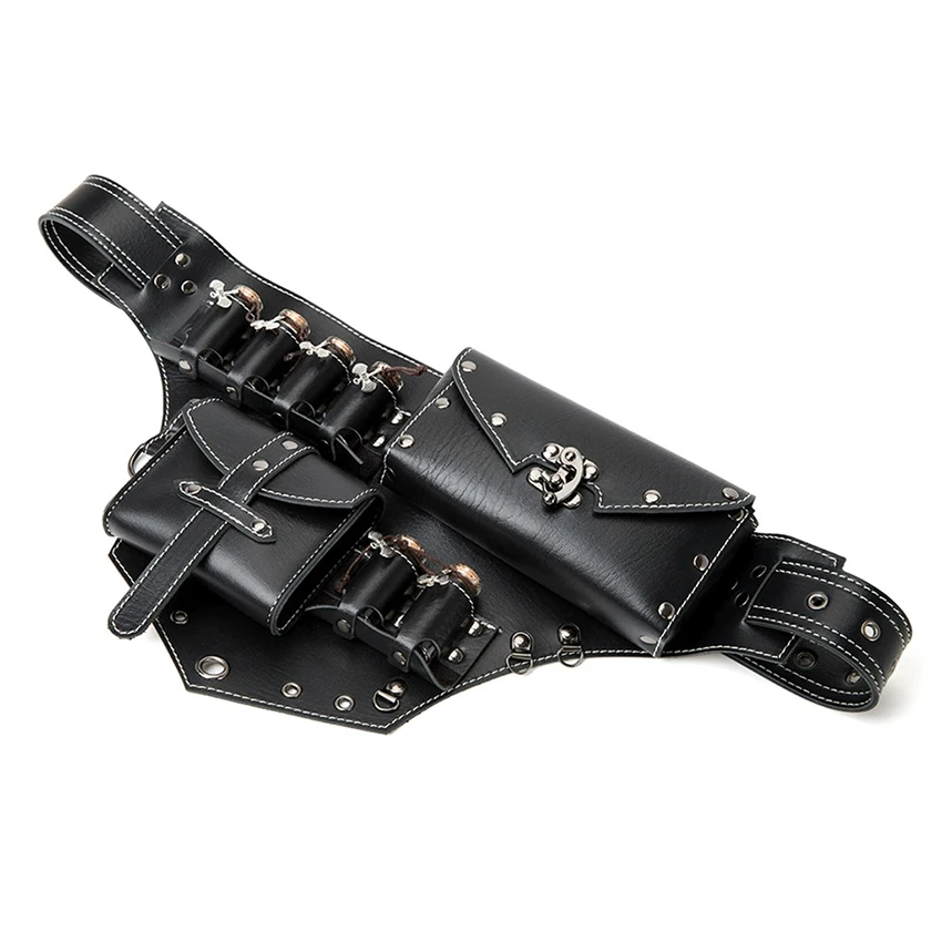 Medievale Steampunk Fanny Pack Alchemy Bag Messenger Donna Uomo Cintura in vita Moto Gotico Vintage Steampunk Borsa in pelle PU