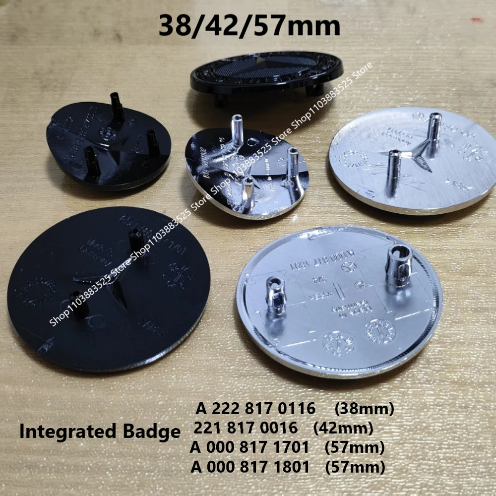 

38/42/57mm Integrated Badge Car Front Hood Emblem Badge Bonnet For W204 W205 W177 W212 W213 W221 W246 GLA GLC CLA Accessories