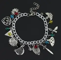 Hot Game Zeldas Bracelet Master Sword Hylian Shield Sheikah Eye Pendant Charms Bangle Jewelry Gifts