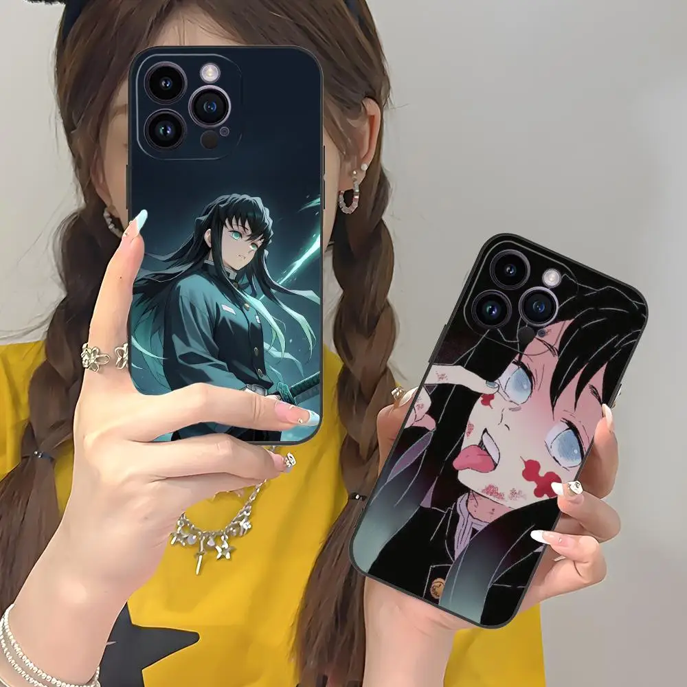 

Demon Slayer Muichiro Phone Case for iPhone 16 15 14 13 12 11 X XR XS 8 7 Pro Max Plus Mini Colour Protective Luxury Cover