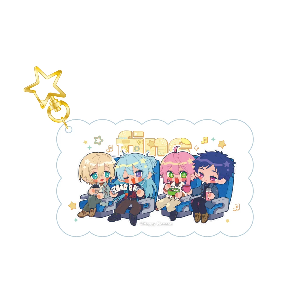 Trickstar KeyChain Men Anime Ensemble Stars Key Chain Women Acrylic Car Cosplay Key Ring Pendant Party Kids Friends Gift UNDEAD