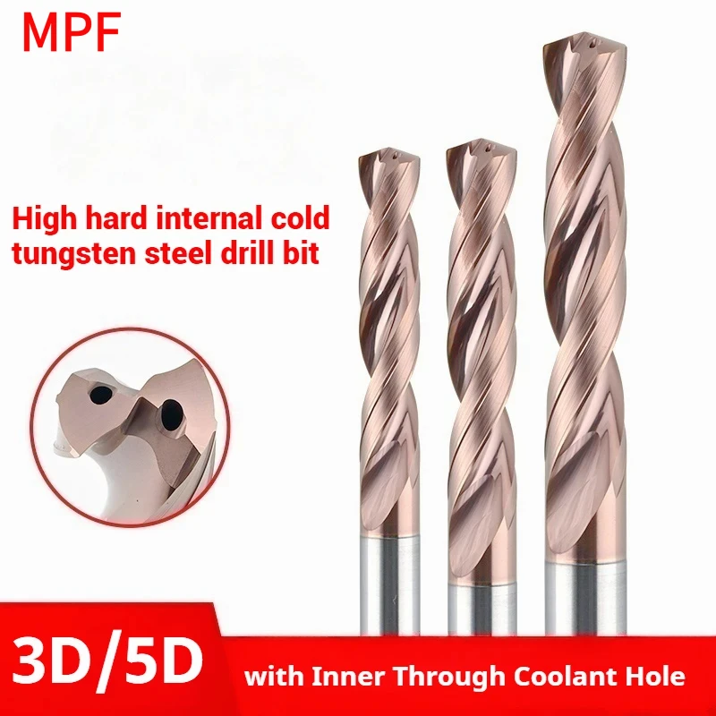 Carbide Drill 3xD 5xD 3.1-25 with Inner Through Coolant Hole Parallel Shank Metal Efficient CNC Tool Tungsten Steel Drill