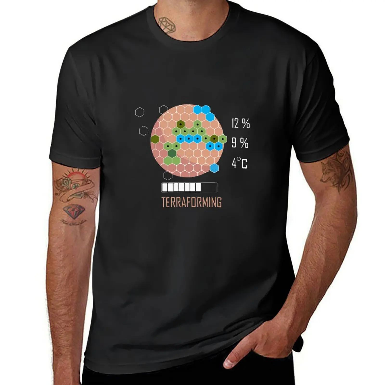 Terraforming Mars - 16 Bit Mars Terraformed - Board Game - Tabletop Gaming T-Shirt customs t shirt for men