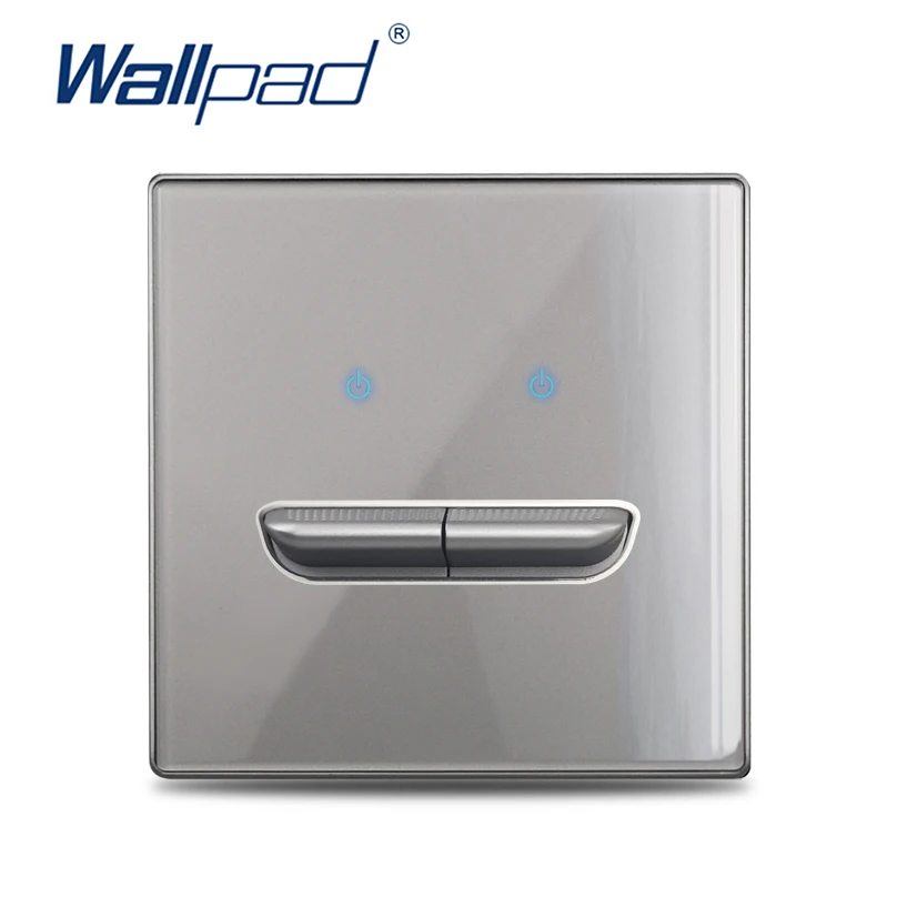 Wall Light Switch 1 2 3 4 Gang Tempered Glass Panel Blue LED Night Light White Black Gray Gold Pass Through Low Price image 3