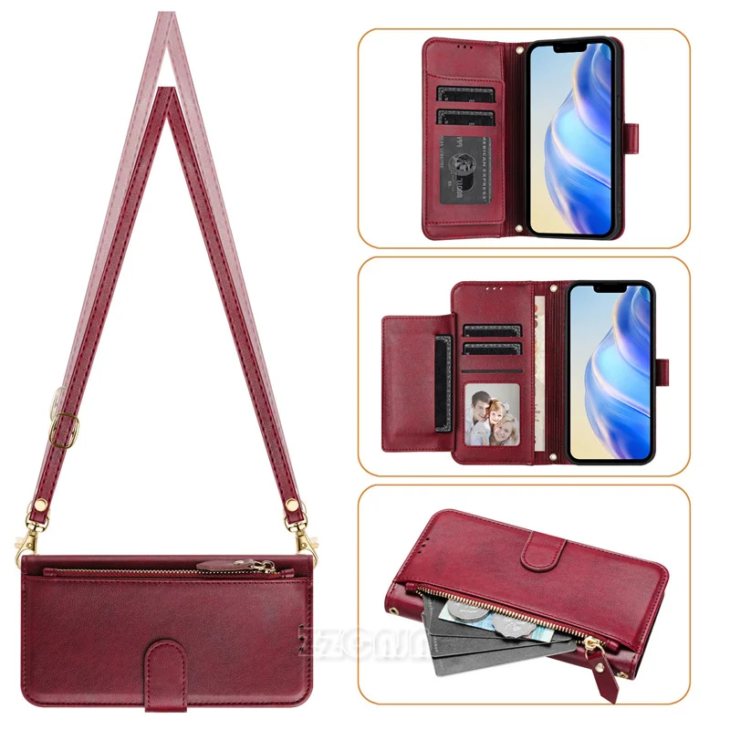 محفظة فاخرة بسحاب لهاتف شاومي ريدمي نوت 13 برو بلس 12S 12T 11E 11S 5G جراب قابل للطي على الطراز العتيق غطاء حامل لبطاقة الجلد