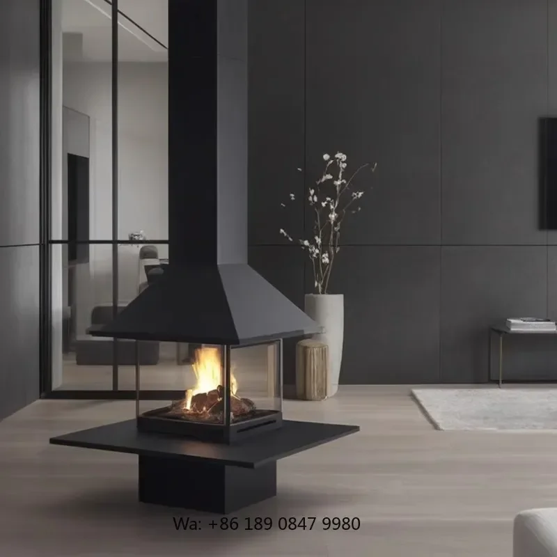 【Hot】Art hanging fireplace  fireplace Villa living room Freestanding heating stove